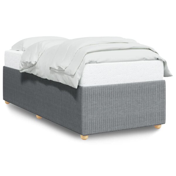 vidaXL Cadre de lit Gris clair 80x200 cm Tissu