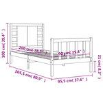 vidaXL Cadre de lit sans matelas 90x200 cm bois de pin massif