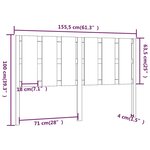 vidaXL Tête de lit blanc 155 5x4x100 cm bois massif de pin