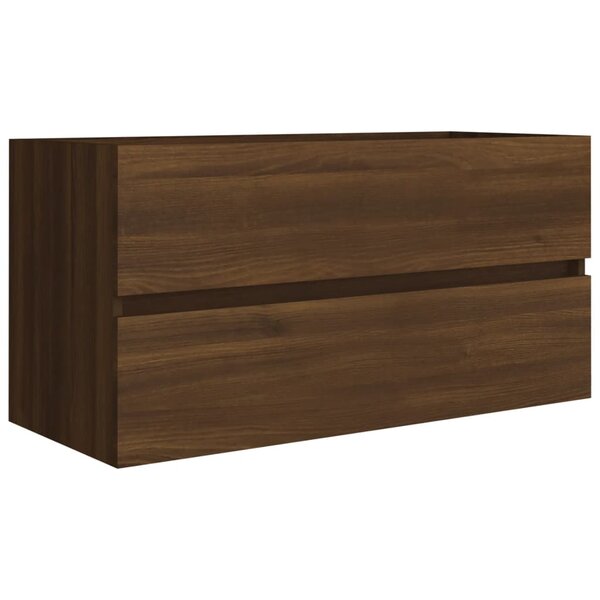 vidaXL Armoire de lavabo Chêne marron 90x38 5x45 cm Bois d'ingénierie