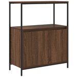 Ensemble de meubles de salle de bain 5 pièces vidaXL en bois d'ingénierie chêne marron