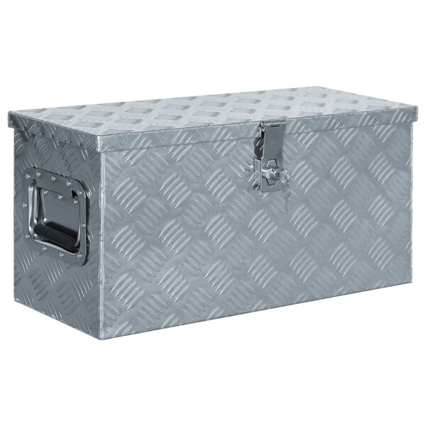 vidaXL Boîte en aluminium 61 5 x 26 5 x 30 cm Argenté