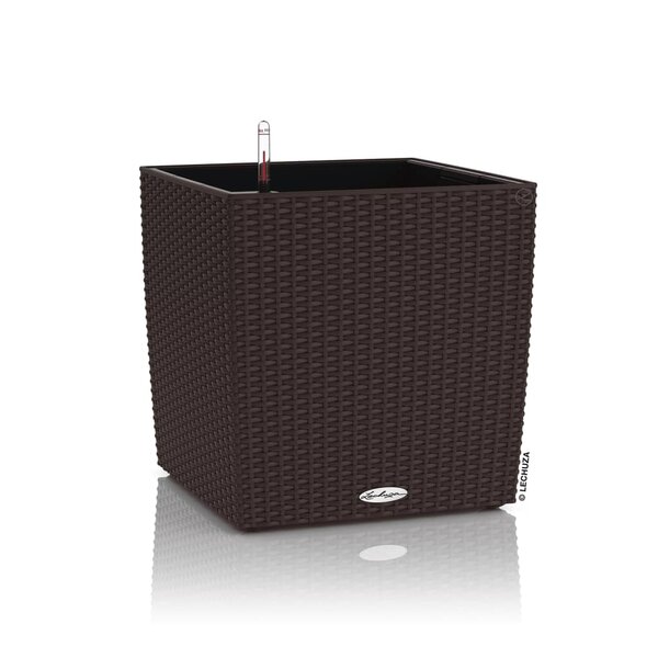 LECHUZA Jardinière CUBE Cottage 50 ALL-IN-ONE Moka