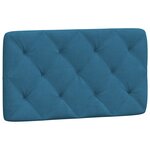 vidaXL Cadre de lit avec tête de lit bleu 80x200 cm velours