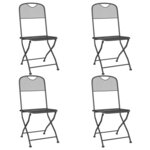 vidaXL Ensemble à manger de jardin 5 Pièces Maille Métal Anthracite