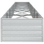 vidaXL Lit surélevé de jardin 480x80x45 cm Acier galvanisé Argenté