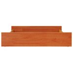 vidaXL Tiroirs de lit 2 Pièces cire marron bois de pin massif