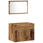 vidaXL Ensemble de meubles de salle de bain 4 pièces en vieux bois