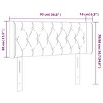vidaXL Tête de lit avec oreilles Crème 93x16x78/88 cm Tissu