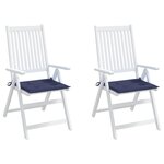 vidaXL Coussins de palette lot de 2 bleu marine 40x40x3 cm