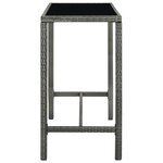 vidaXL Ensemble de bar de jardin 5 Pièces et coussins Résine tressée Gris