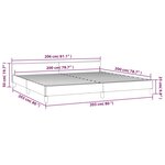 vidaXL Cadre de lit avec tête de lit sans matelas blanc 200x200 cm