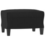 vidaXL Ensemble de canapés 3 Pièces avec coussins Noir Similicuir