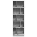vidaXL Bibliothèque gris béton 57x28 5x174 cm bois d'ingénierie