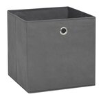 vidaXL Boîtes de rangement 4 Pièces Tissu intissé 28x28x28 cm Gris