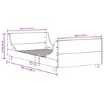 vidaXL Cadre de lit sans matelas blanc 100x200 cm bois de pin massif