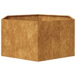 vidaXL Jardinière hexagone 104x90x45 cm acier corten