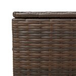 vidaXL Boîte de rangement de jardin marron 291L résine tressée