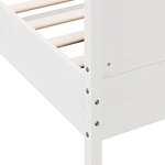 vidaXL Cadre de lit sans matelas blanc 140x200 cm bois de pin massif
