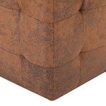 vidaXL Tables de chevet 2 Pièces Marron 30x30x30 cm Similicuir daim