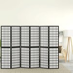 vidaXL Cloison de séparation pliable 6 panneaux 240x170 cm Noir