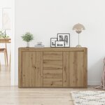 Buffet vidaXL Chêne artisanal Bois d'ingénierie 120 x 36 x 69 cm