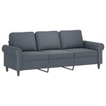 vidaXL Ensemble de canapés 4 Pièces avec coussins Gris foncé Velours