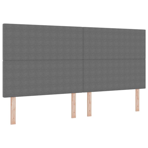 vidaXL Lampe de Tête LED Grise 100 cm en Tissu Velours Côtelé