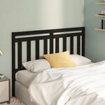 vidaXL Tête de lit Noir 156x4x100 cm Bois massif de pin