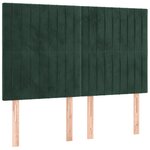 vidaXL Sommier à lattes de lit et matelas Vert foncé 140x190cm Velours
