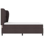 Lit à ressorts vidaXL avec matelas en marron foncé - 140x200 cm en tissu