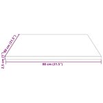 vidaXL Dessus de table blanc 80x80x2 5 cm bois de pin massif