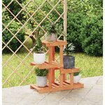 vidaXL Support à fleurs 58x25x51 cm bois massif de sapin