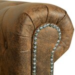 vidaXL Ensemble de canapé Chesterfield à 2 et 3 places marron
