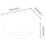 vidaXL Lavabo blanc 36x15 cm céramique rond