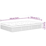 vidaXL Matelas à ressorts ensachés dureté moyenne 140x190 cm