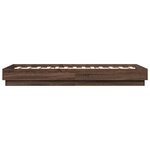 vidaXL Cadre de lit chêne marron 90x190 cm bois d'ingénierie
