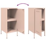 vidaXL Buffet rose 36x39x79 cm acier laminé à froid