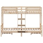 vidaXL Lit superposé sans matelas 80x200/120x200 cm bois massif