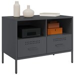 vidaXL Meubles TV 2 Pièces anthracite 68x39x50 5 cm acier laminé à froid
