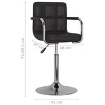vidaXL Chaises à manger pivotantes lot de 2 noir similicuir