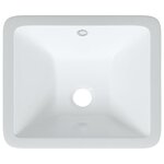 vidaXL Évier de salle de bain blanc rectangulaire céramique