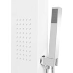 vidaXL Système de panneau de douche Aluminium Mat Blanc