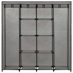 vidaXL Garde-robe avec 4 compartiments Gris 175x45x170 cm