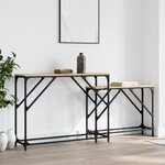 vidaXL Tables console gigognes 2 Pièces chêne sonoma bois d'ingénierie