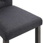 vidaXL Chaises à manger lot de 2 gris foncé tissu