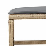 vidaXL Ensemble à manger de jardin et coussins 15 Pièces mélange beige