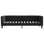 vidaXL Lit de jour avec matelas noir 80x200 cm tissu