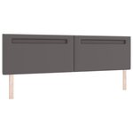 tête de lit vidaXL design simple gris 200 cm en simili cuir