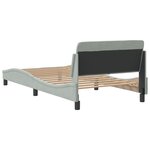 vidaXL Cadre de lit sans matelas gris clair 100x200 cm velours